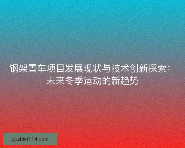 钢架雪车项目发展现状与技术创新探索：未来冬季运动的新趋势